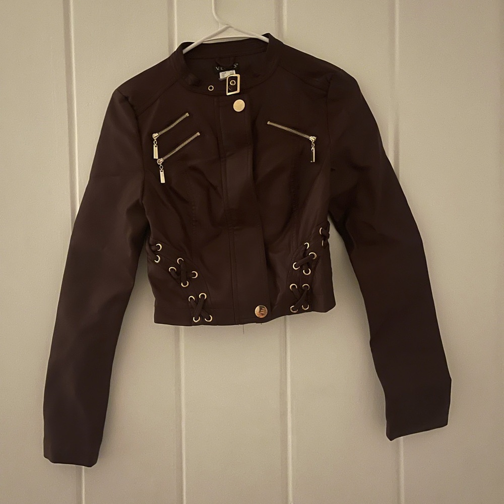 Small red women’s bomber jacket